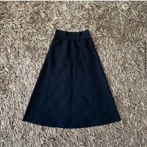 Babaton black knit a line midi skirt size small